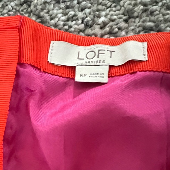 Loft Striped Pattern Colorful Cotton Mini Skirt In Size 6P - Picture 7 of 10